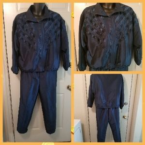 VINTAGE MURELI 2PC ATHLETIC WEAR Blue WINDSUIT